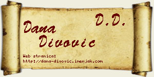 Dana Divović vizit kartica
